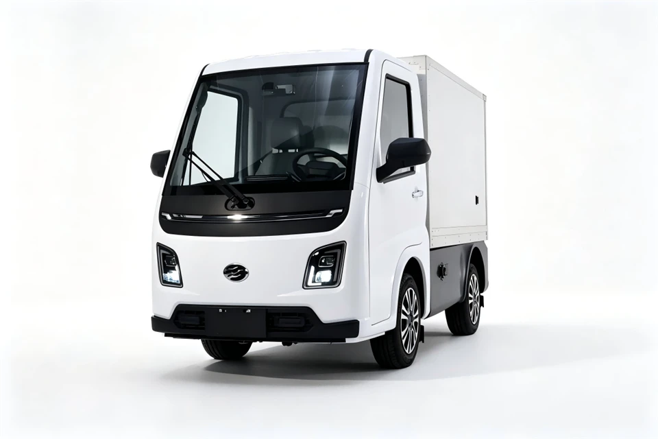 Electric Commercial Vehicle With Aluminum Cargo Box Electric Commercial Vehicle With Aluminum Cargo Box